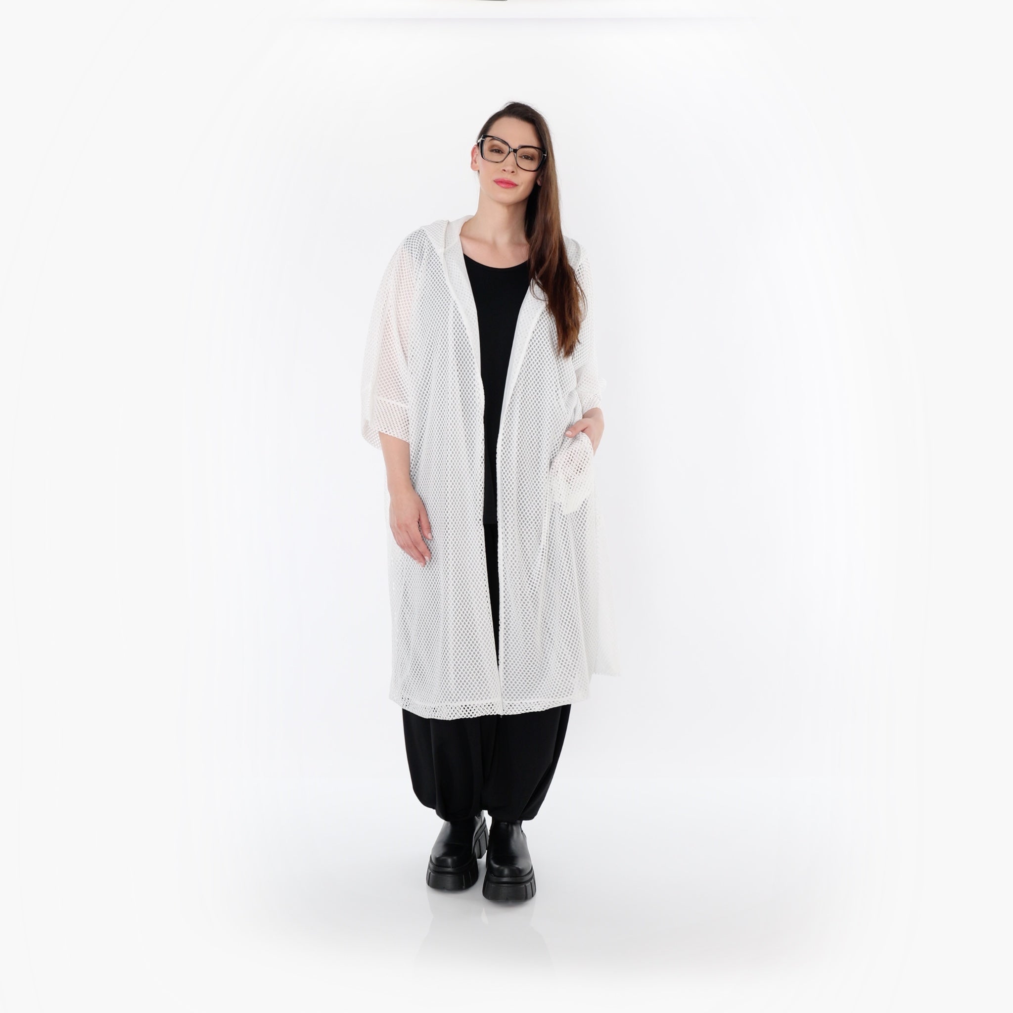 AKH Fashion 7068 Cardigan, White