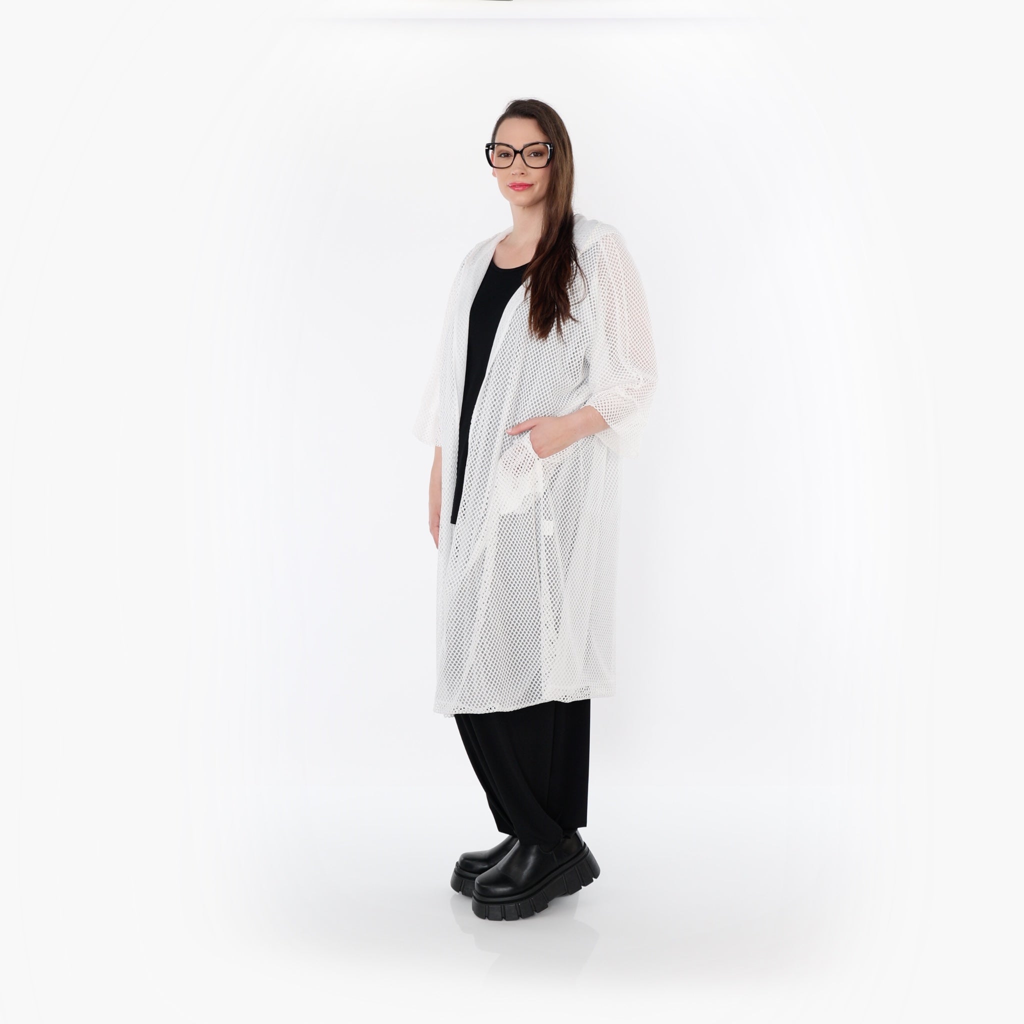 AKH Fashion 7068 Cardigan, White