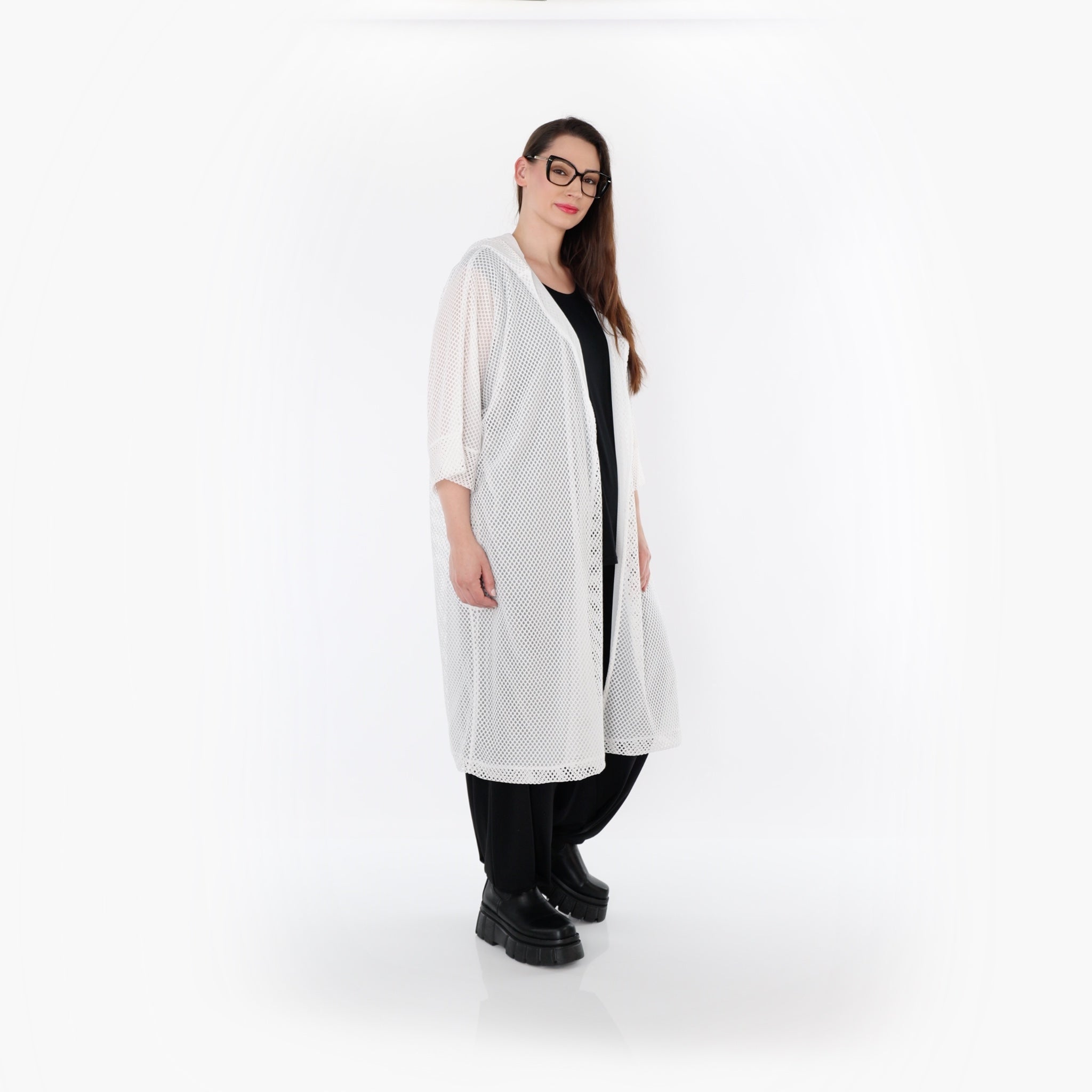 AKH Fashion 7068 Cardigan, White