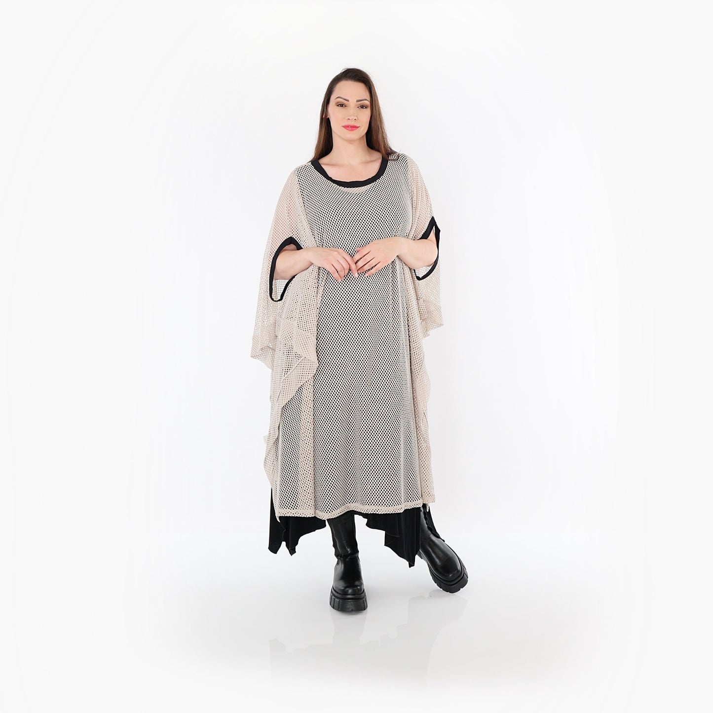AKH Fashion 7100 Throw, Beige-Black
