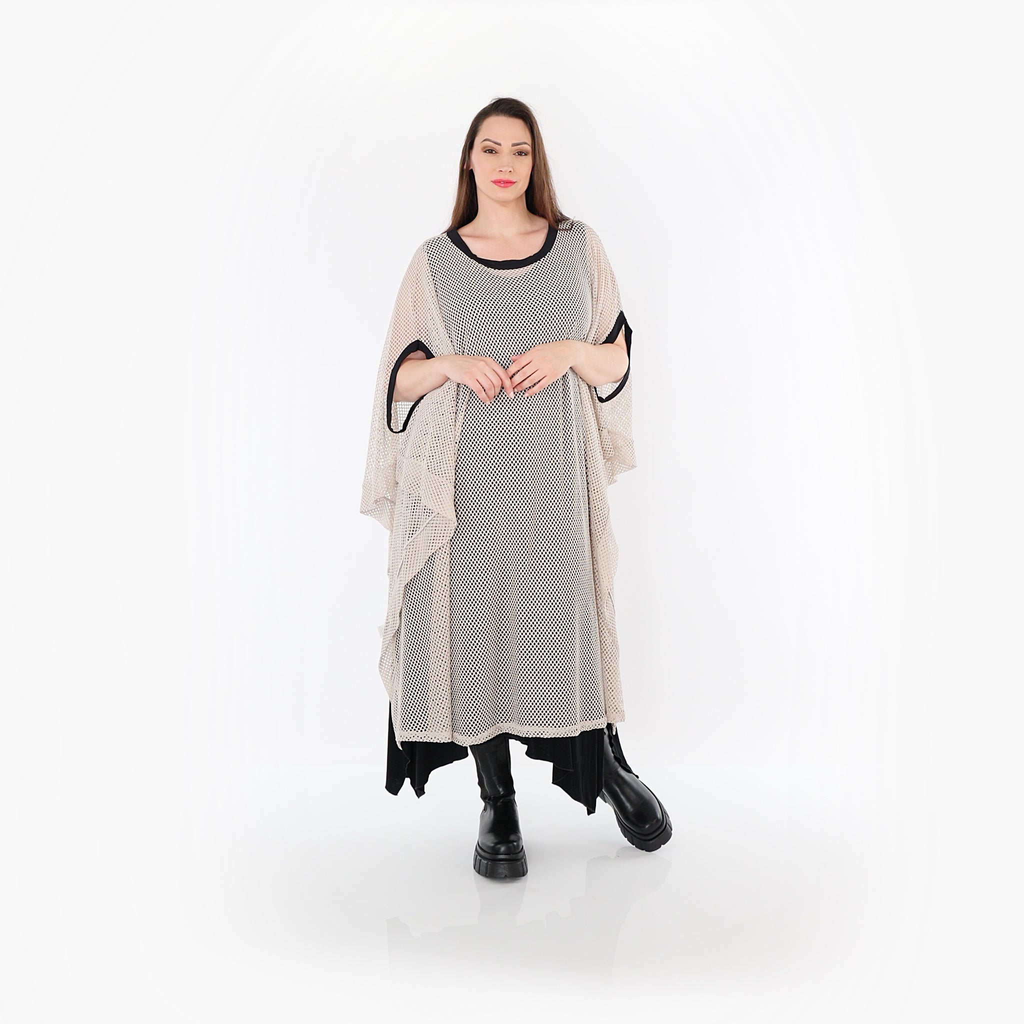 AKH Fashion · Überwurf · Marie · 7100 · Beige/Schwarz