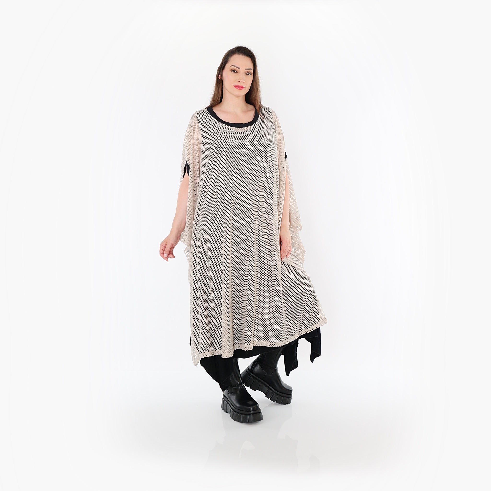 AKH Fashion · Überwurf · Marie · 7100 · Beige/Schwarz