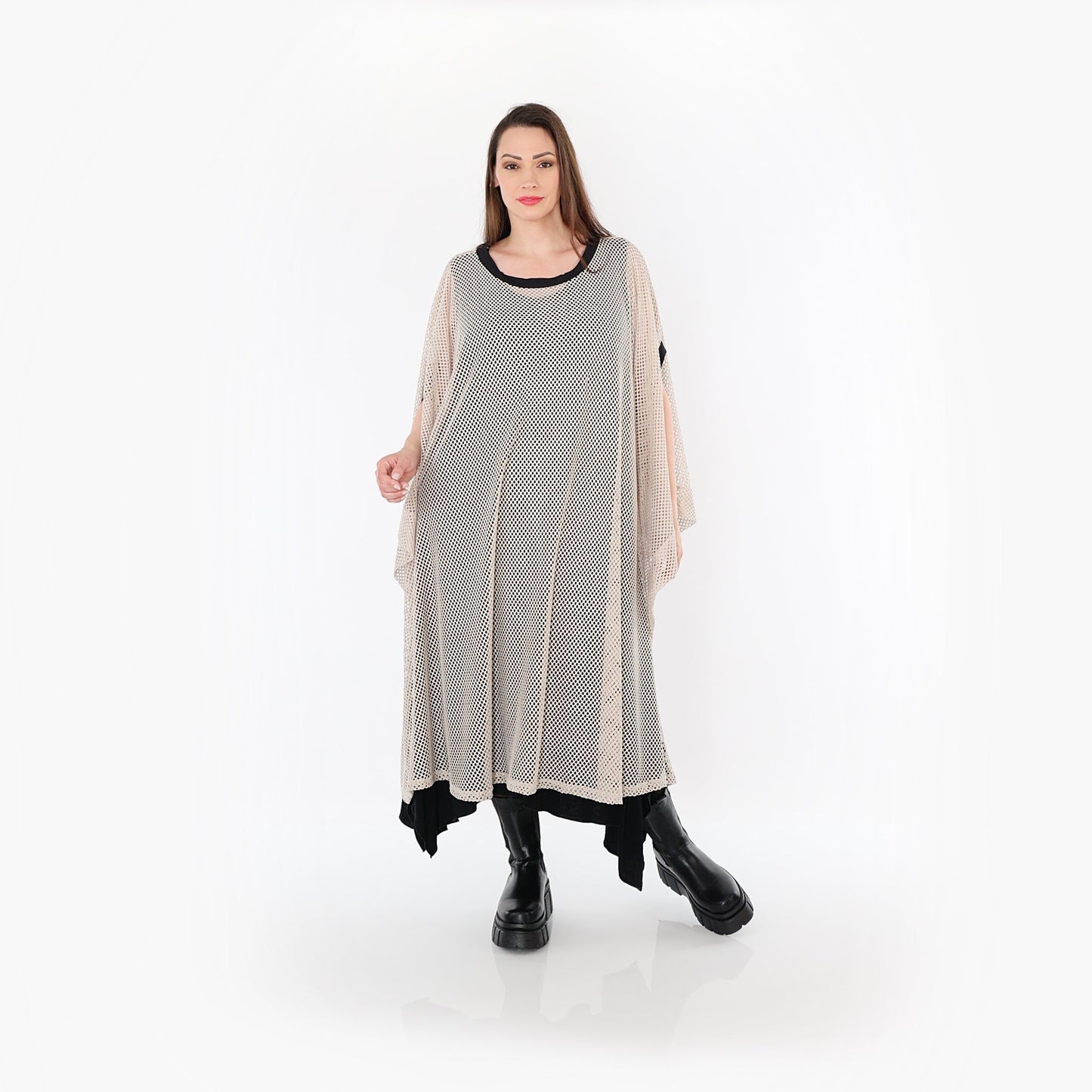 AKH Fashion 7100 Throw, Beige-Black