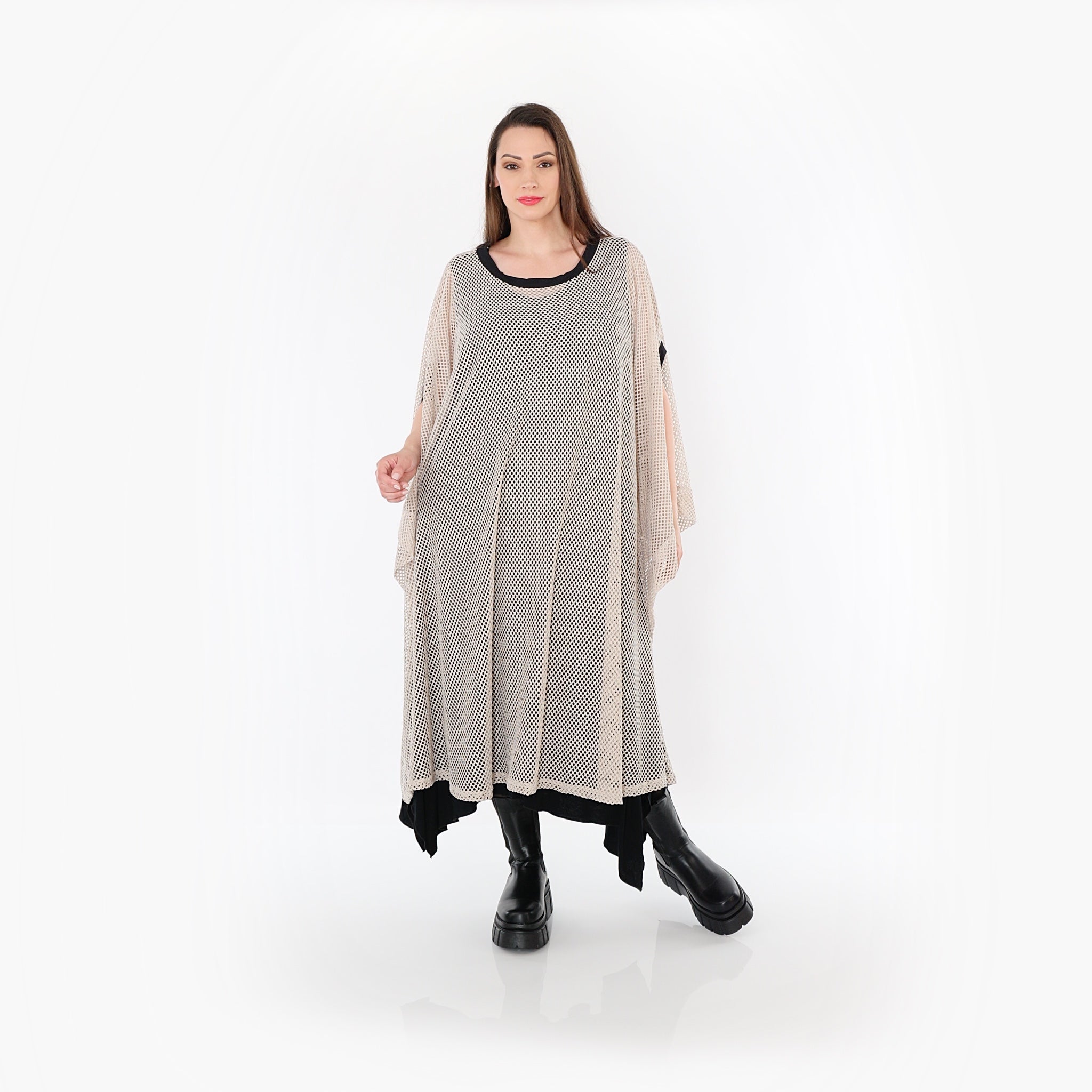 AKH Fashion · Überwurf · Marie · 7100 · Beige/Schwarz