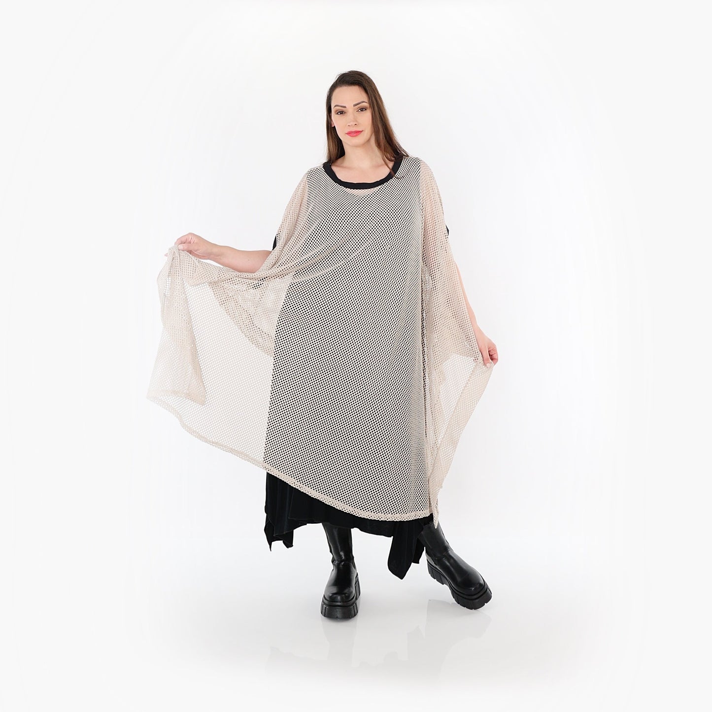 AKH Fashion 7100 Throw, Beige-Black