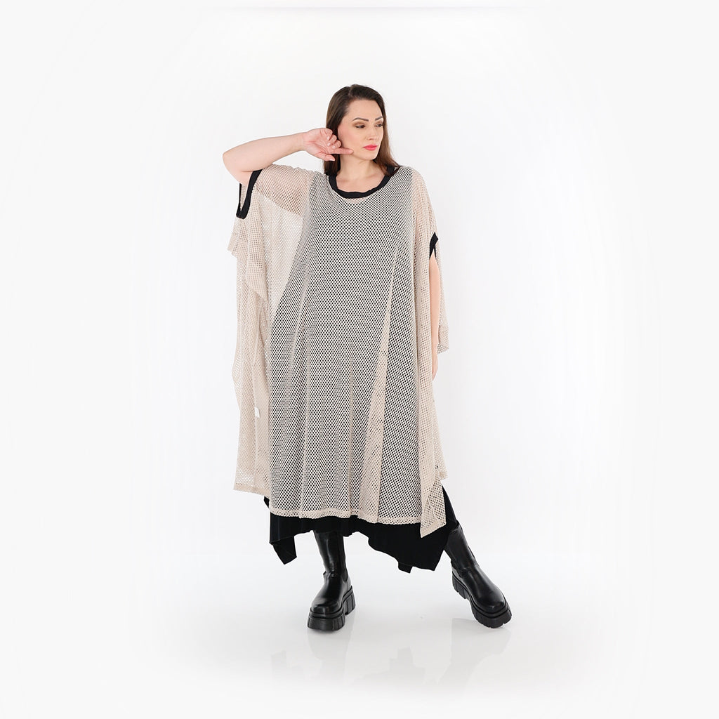 AKH Fashion · Überwurf · Marie · 7100 · Beige/Schwarz
