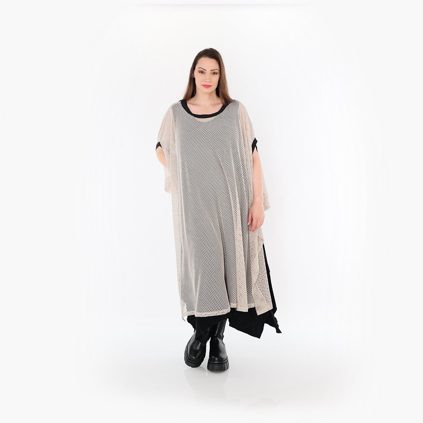 AKH Fashion 7100 Throw, Beige-Black