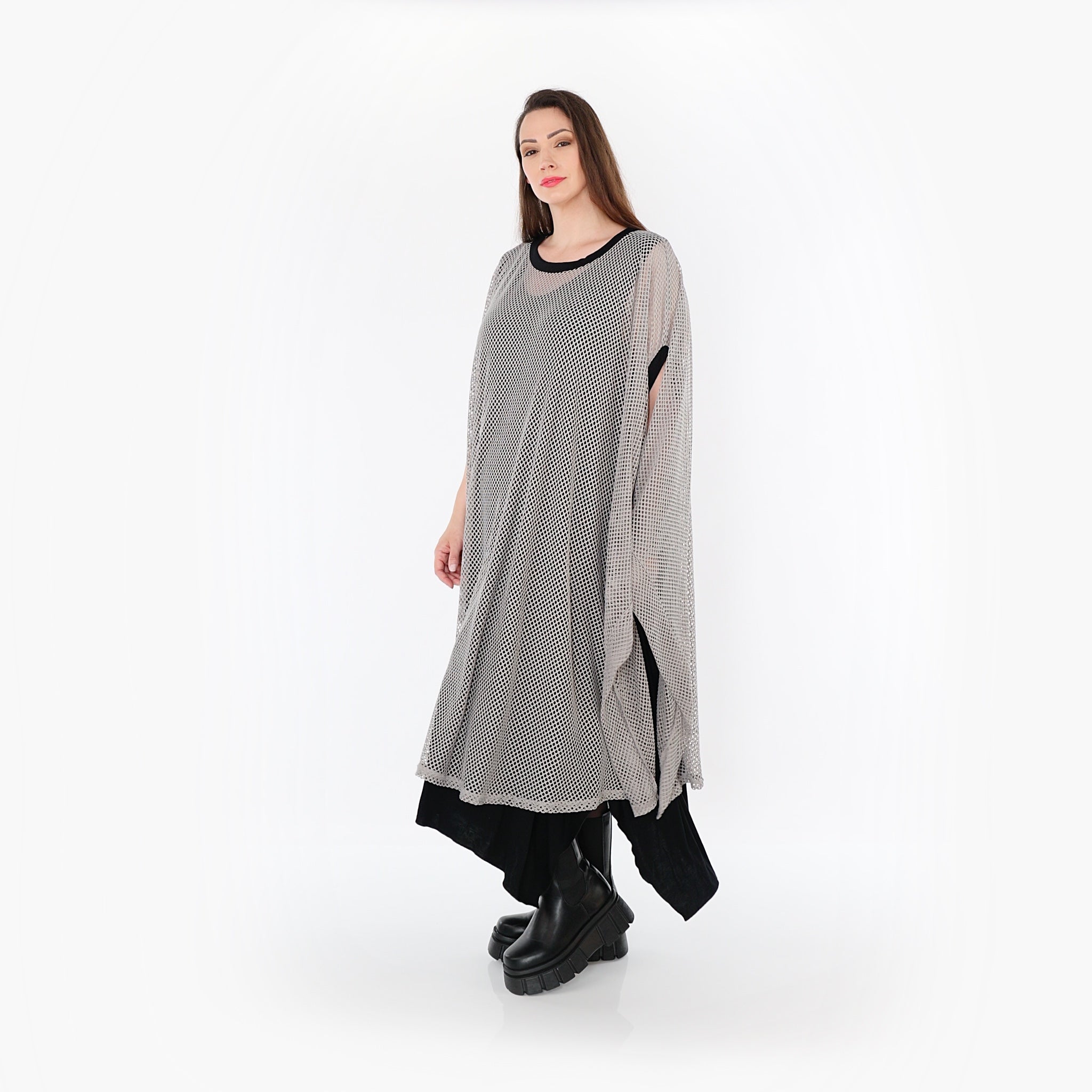 AKH Fashion · Überwurf · Marie · 7100 · Grau/Schwarz