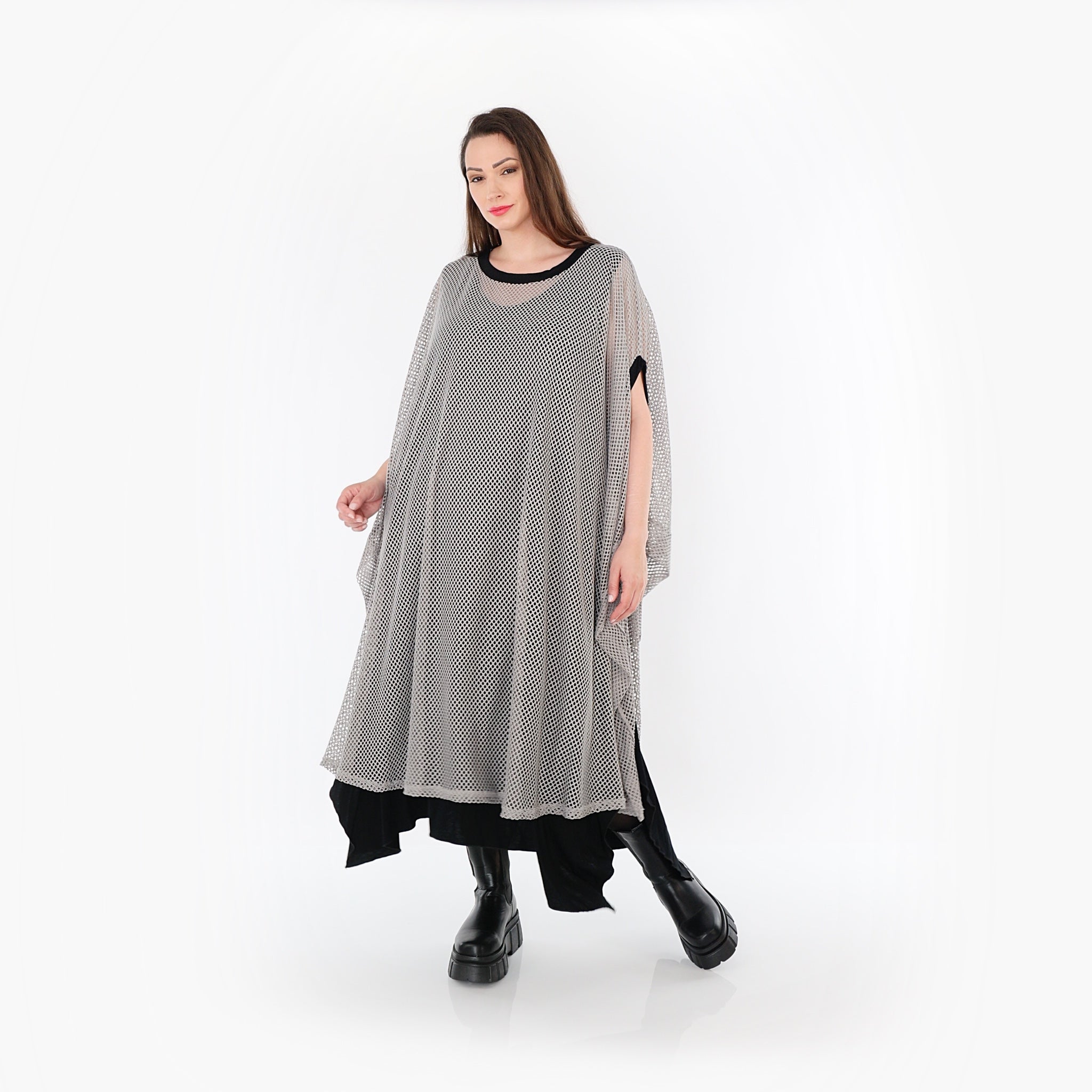 AKH Fashion · Überwurf · Marie · 7100 · Grau/Schwarz
