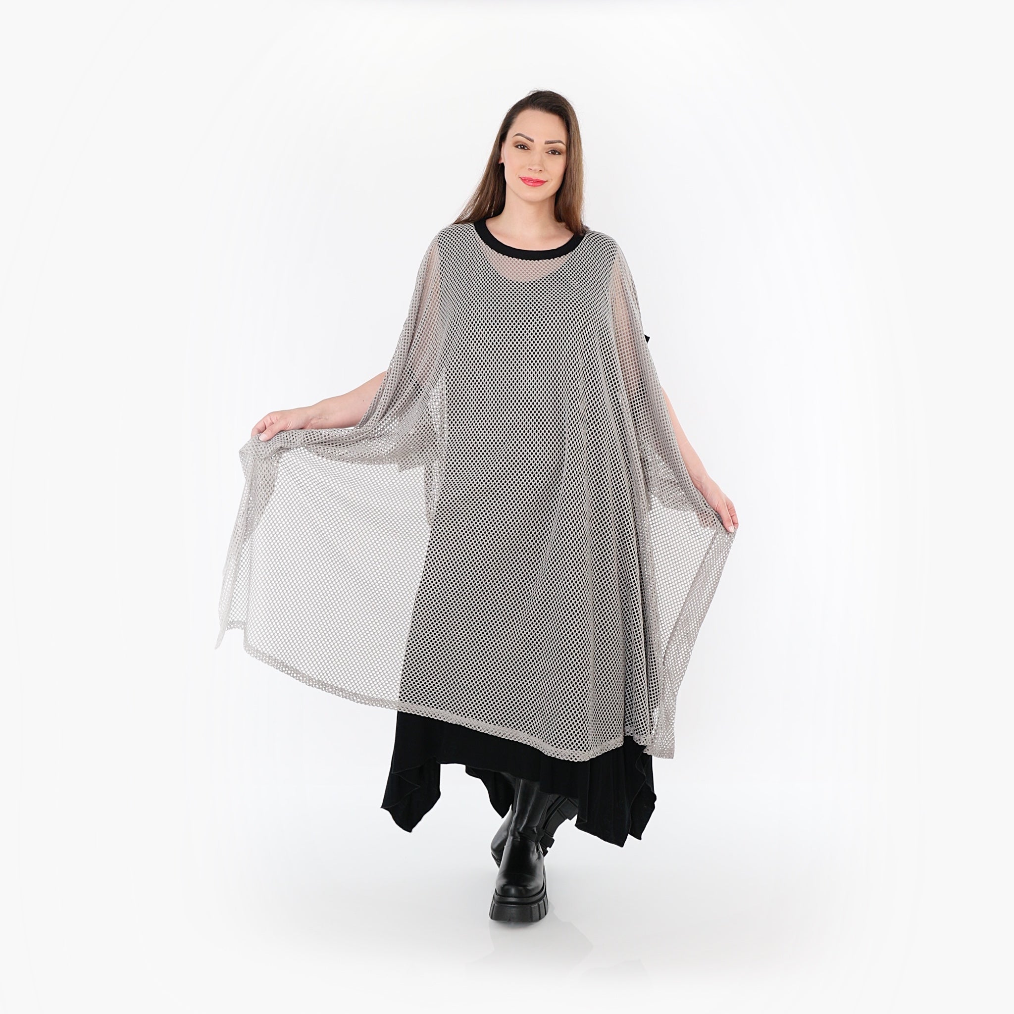 AKH Fashion · Überwurf · Marie · 7100 · Grau/Schwarz