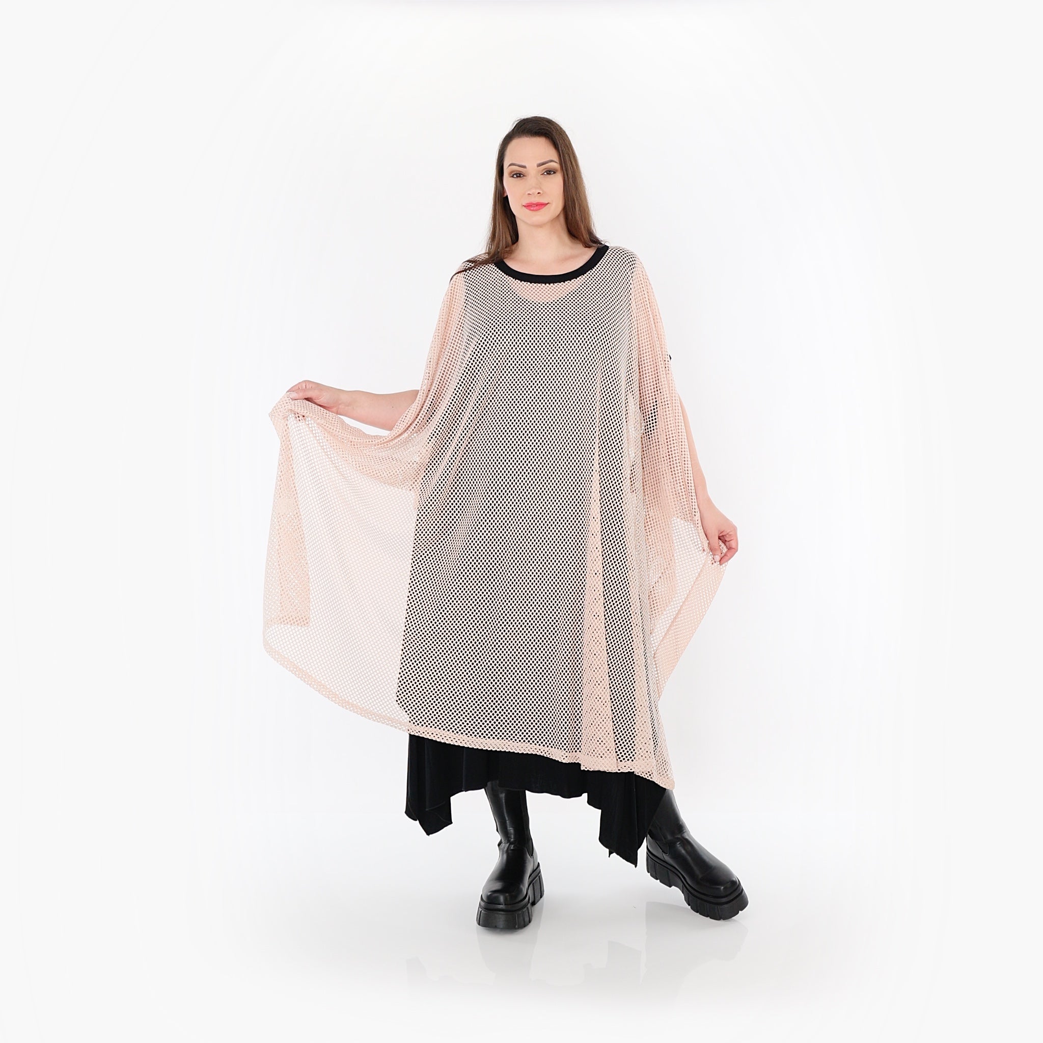 AKH Fashion · Überwurf · Marie · 7100 · Mauve/Schwarz