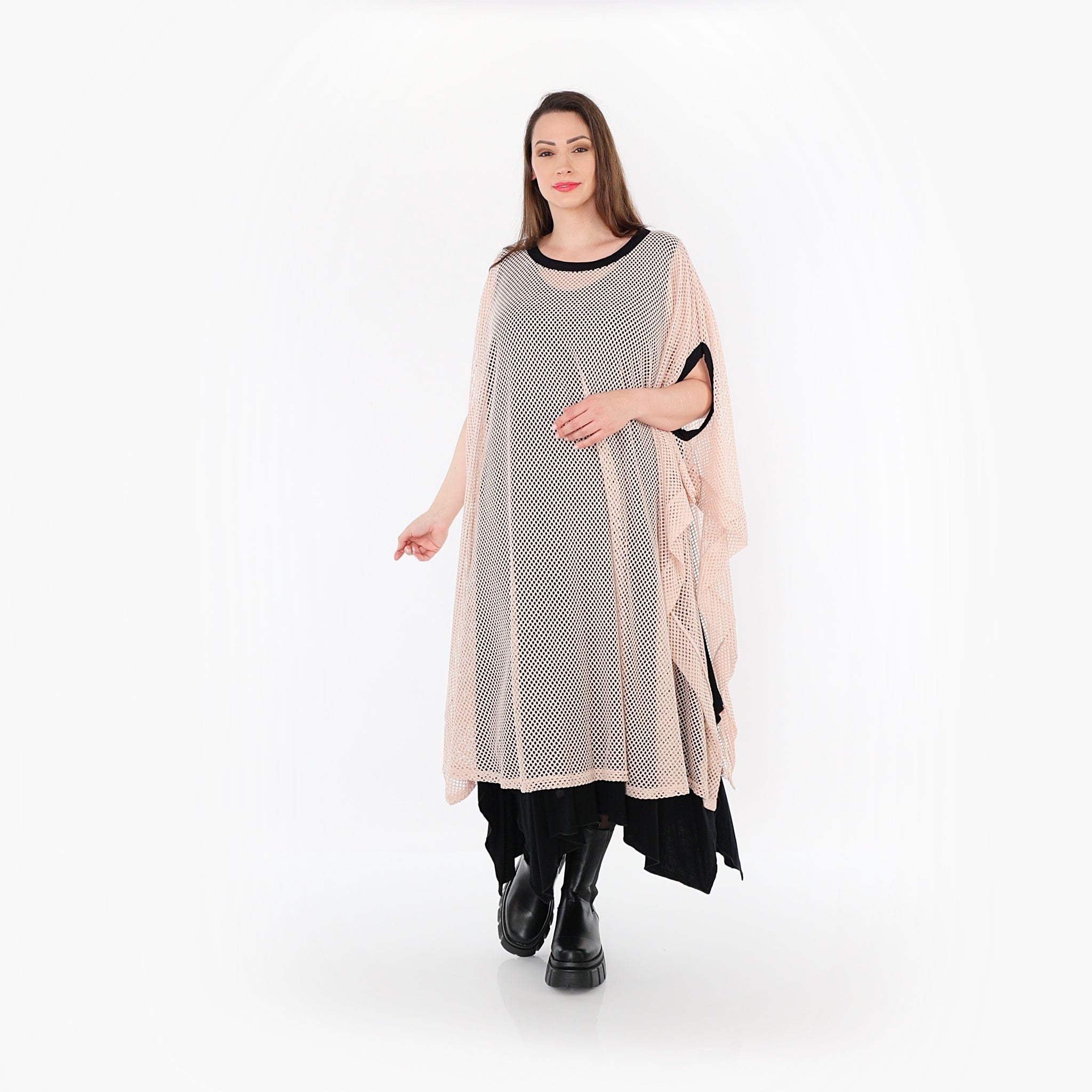 AKH Fashion · Überwurf · Marie · 7100 · Mauve/Schwarz