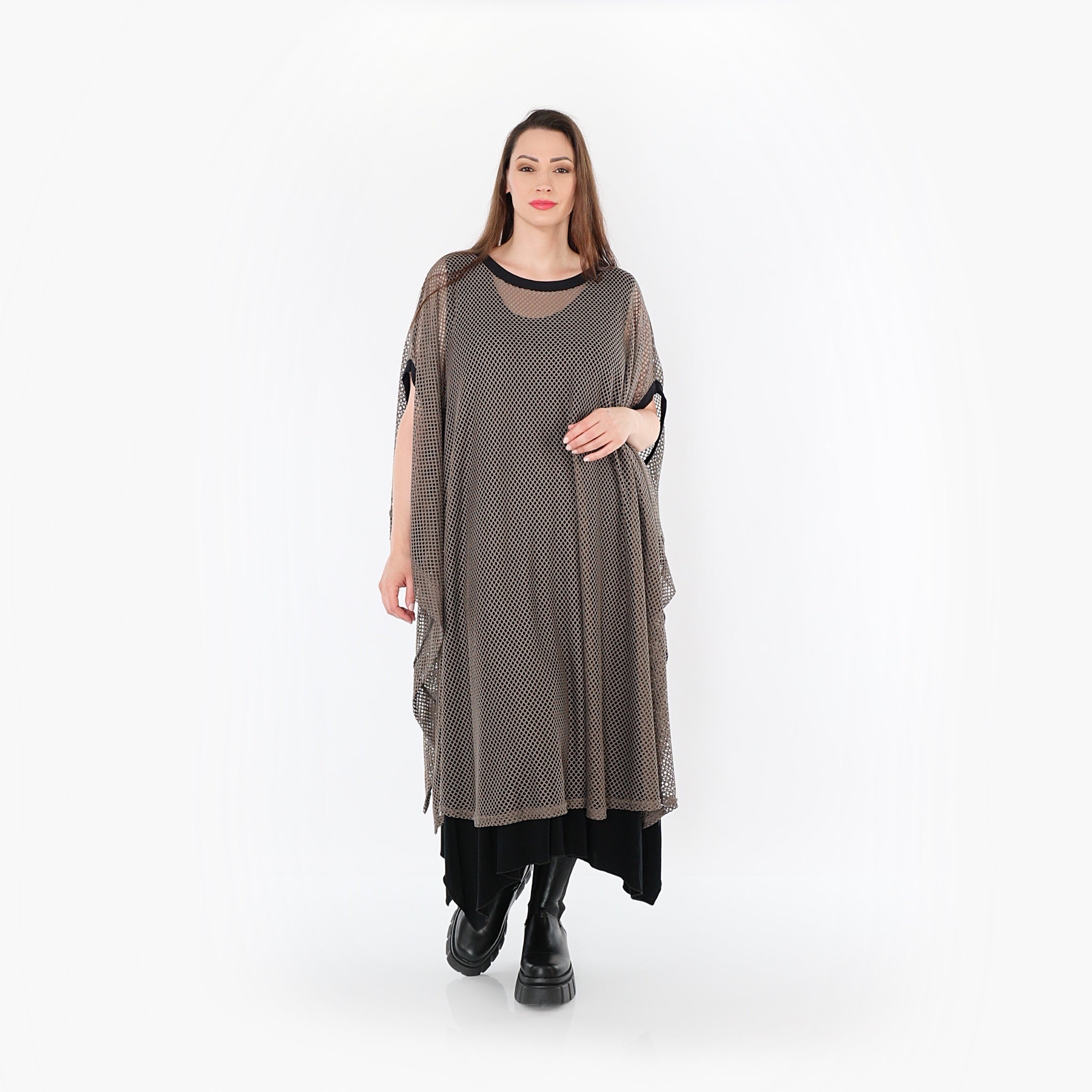 Jeté AKH Fashion 7100, taupe-noir
