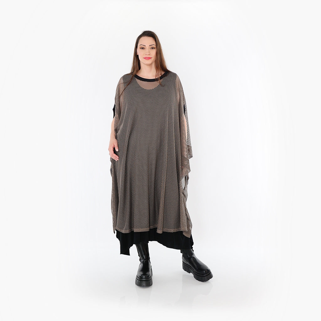 Jeté AKH Fashion 7100, taupe-noir