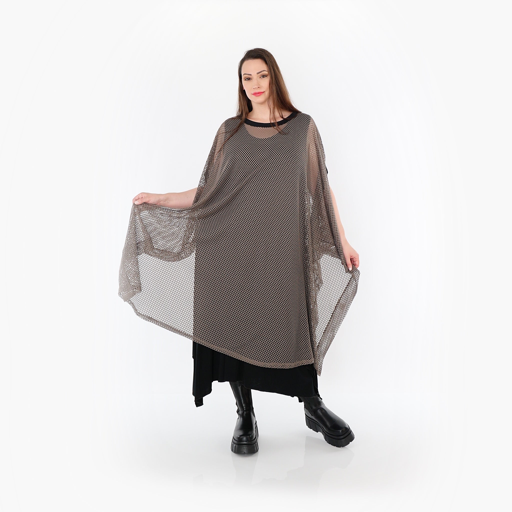 Jeté AKH Fashion 7100, taupe-noir