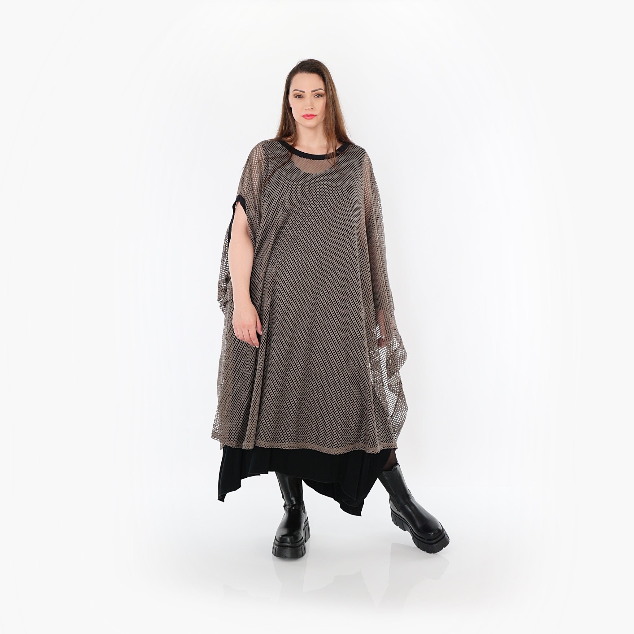 Jeté AKH Fashion 7100, taupe-noir