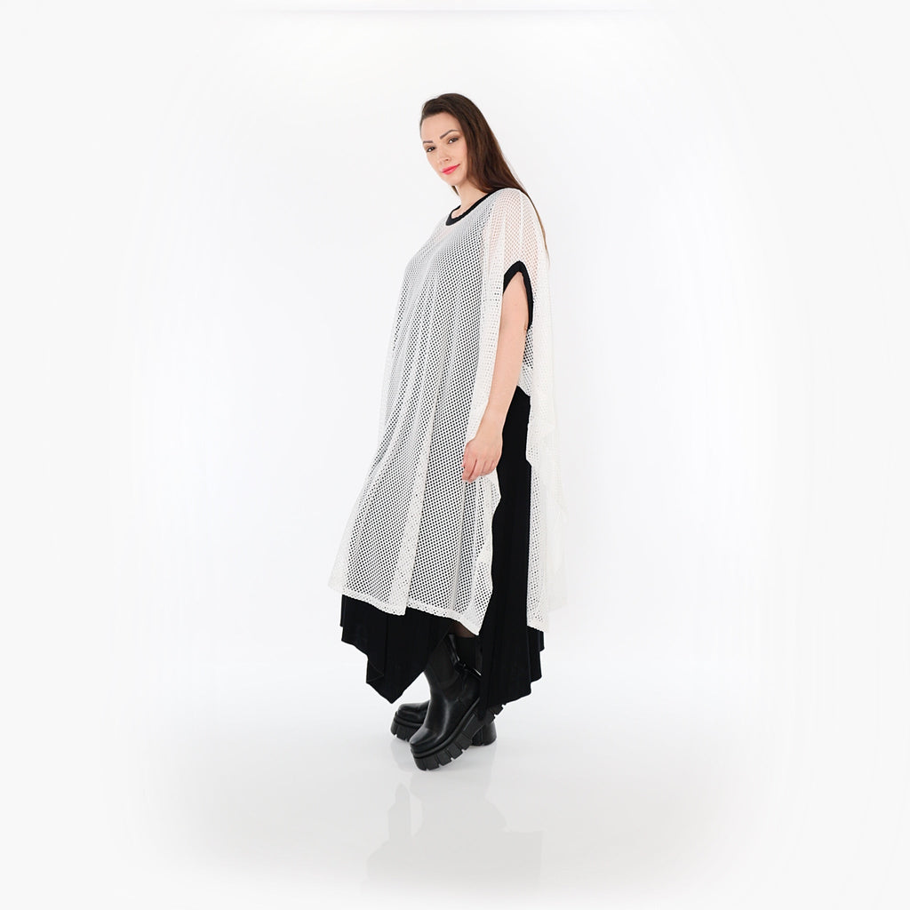 AKH Fashion · Überwurf · Marie · 7100 · Weiß/Schwarz