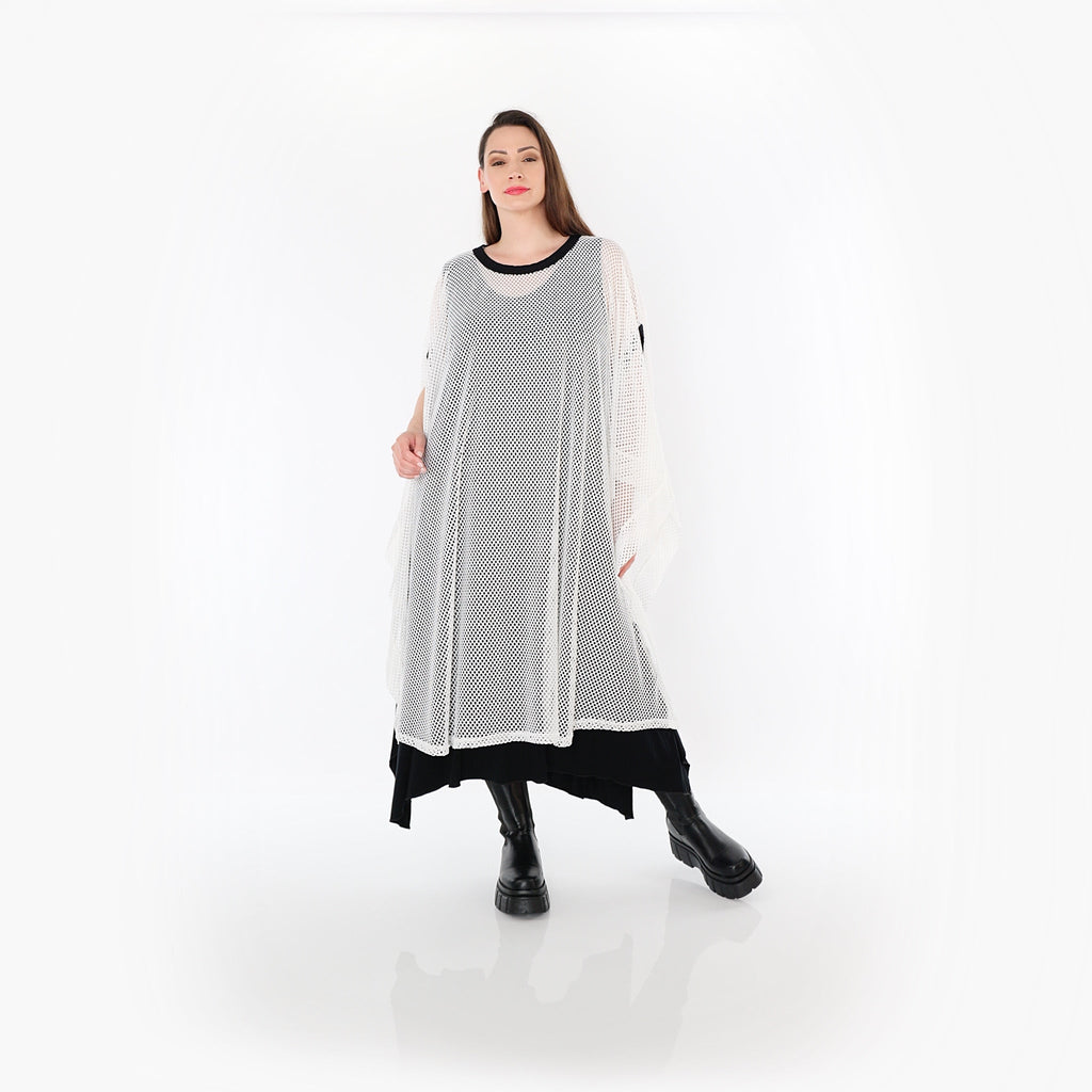 AKH Fashion · Überwurf · Marie · 7100 · Weiß/Schwarz
