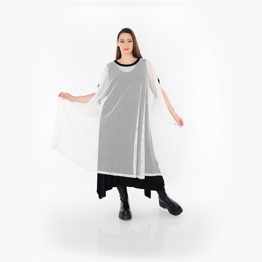 AKH Fashion · Überwurf · Marie · 7100 · Weiß/Schwarz