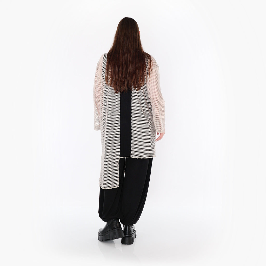 Chemisier AKH Fashion 7101, beige-noir