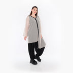 Chemisier AKH Fashion 7101, beige-noir