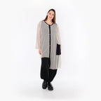 Chemisier AKH Fashion 7101, beige-noir