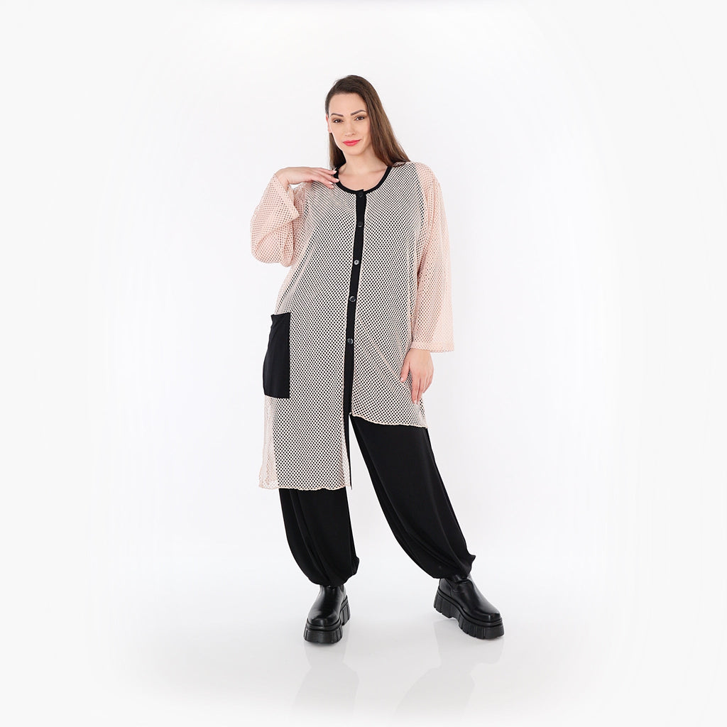AKH Fashion Blouse 7101 Marie, Mauve/Black