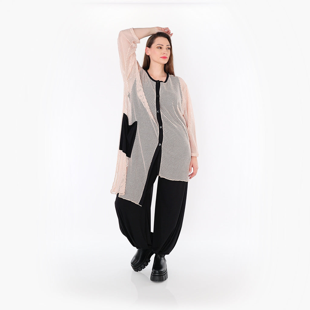 AKH Fashion Blouse 7101 Marie, Mauve/Black