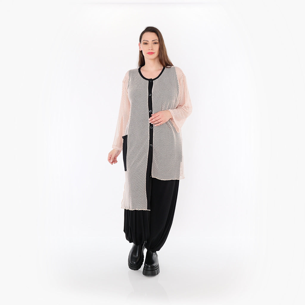 AKH Fashion Blouse 7101 Marie, Mauve/Black