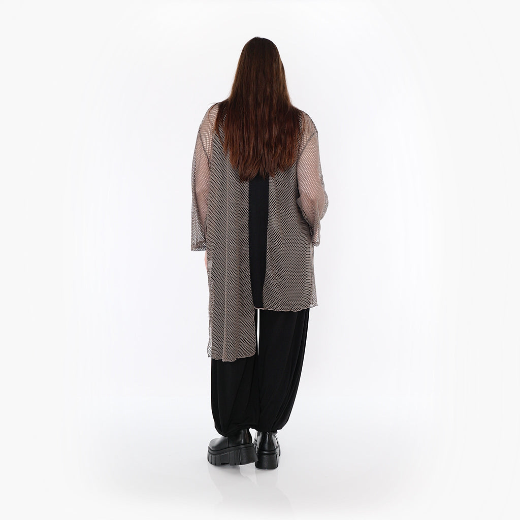 AKH Fashion · Bluse · Marie · 7101 · Taupe/Schwarz