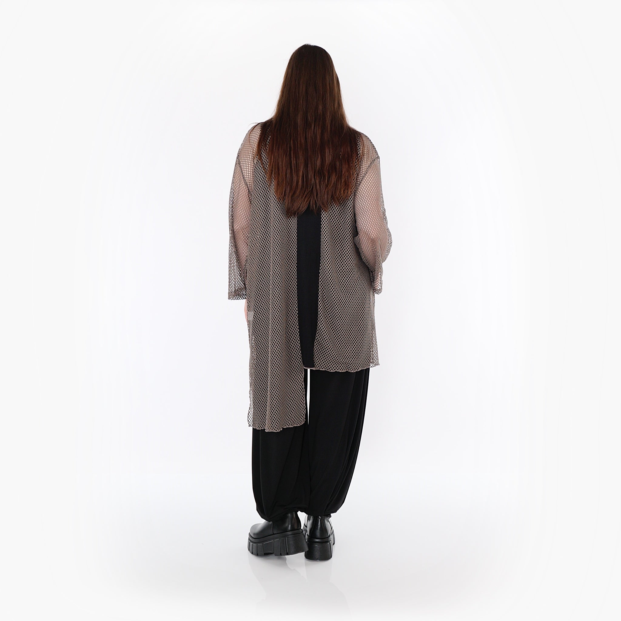 AKH Fashion · Bluse · Marie · 7101 · Taupe/Schwarz