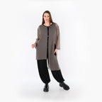 AKH Fashion · Bluse · Marie · 7101 · Taupe/Schwarz
