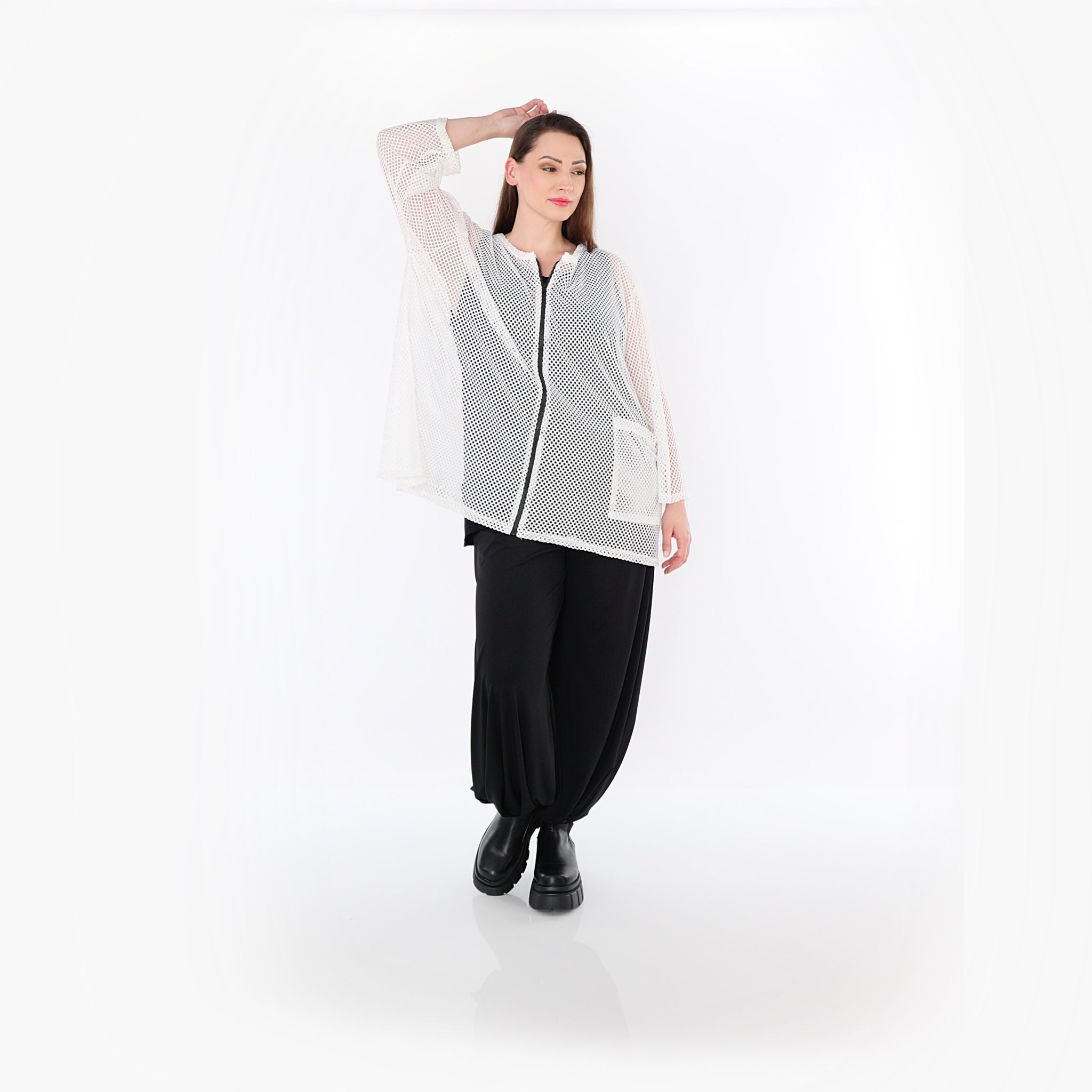 Veste AKH Fashion 7109, blanche