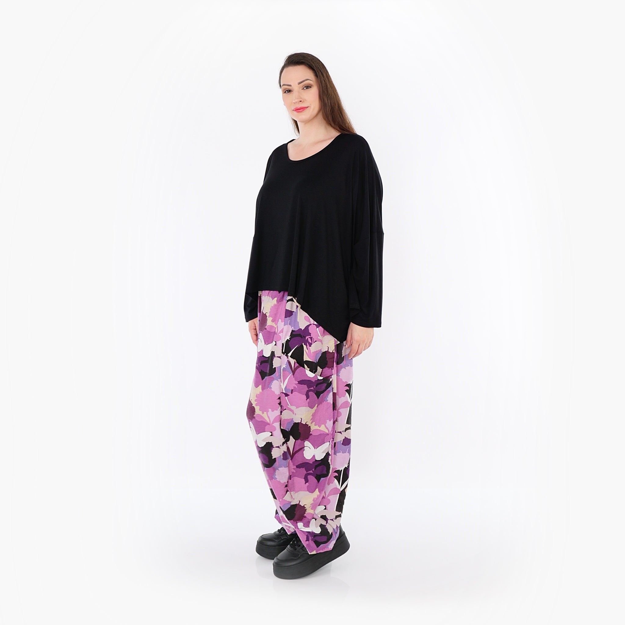 AKH Fashion · Hose · Butterfly · 8069 · Lila/Multicolor