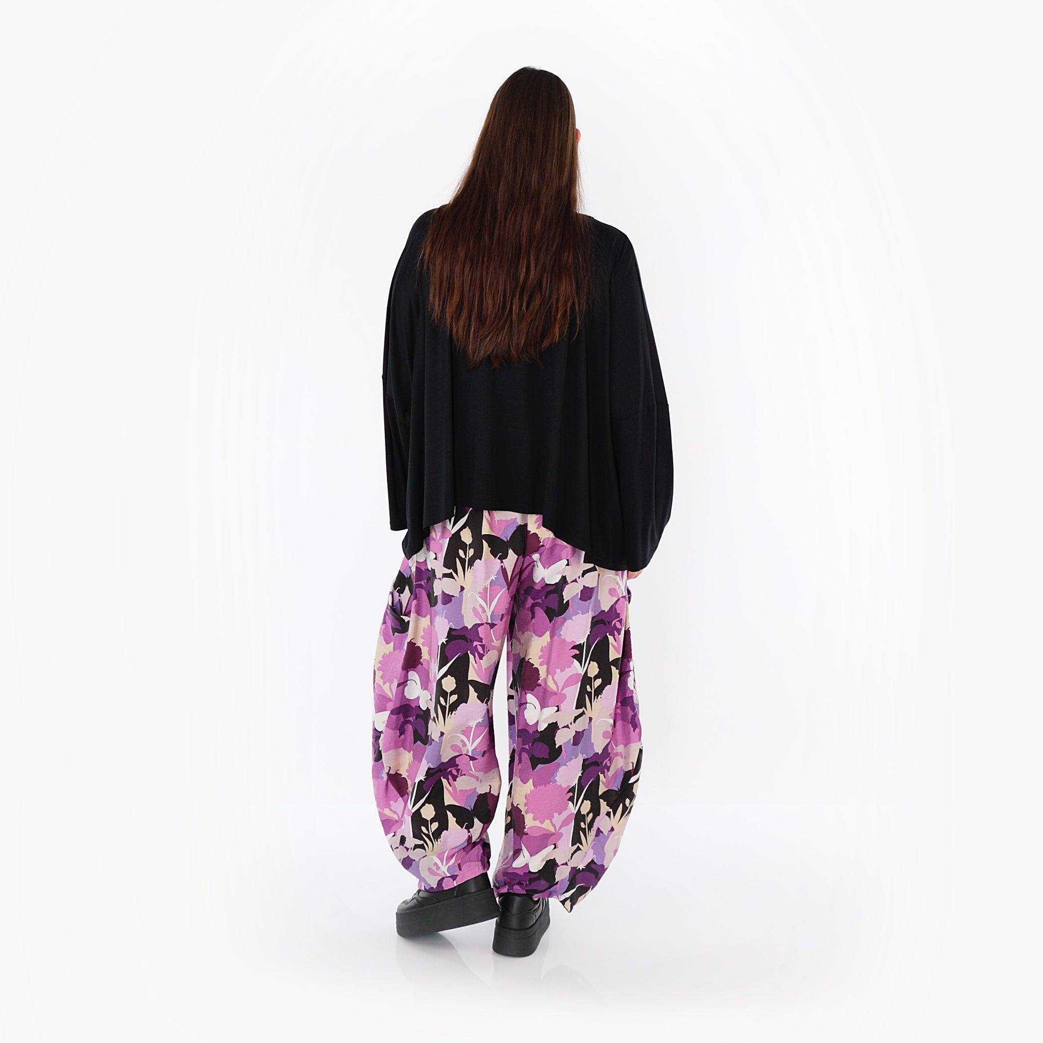AKH Fashion · Hose · Butterfly · 8069 · Lila/Multicolor