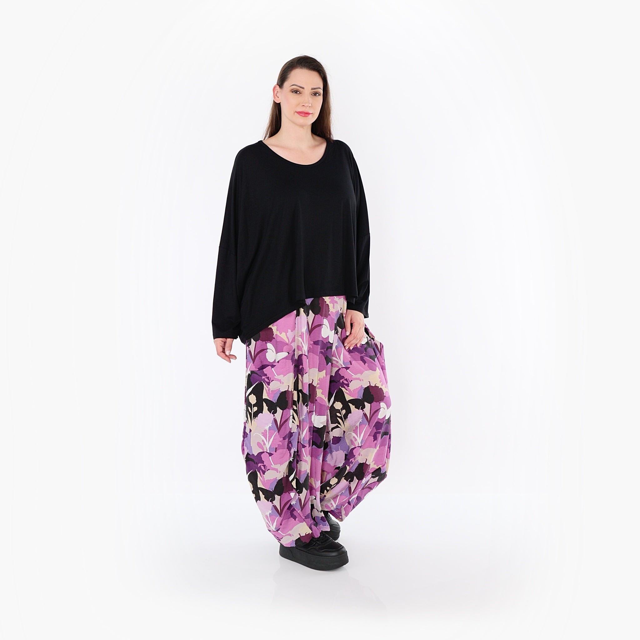 AKH Fashion · Hose · Butterfly · 8069 · Lila/Multicolor