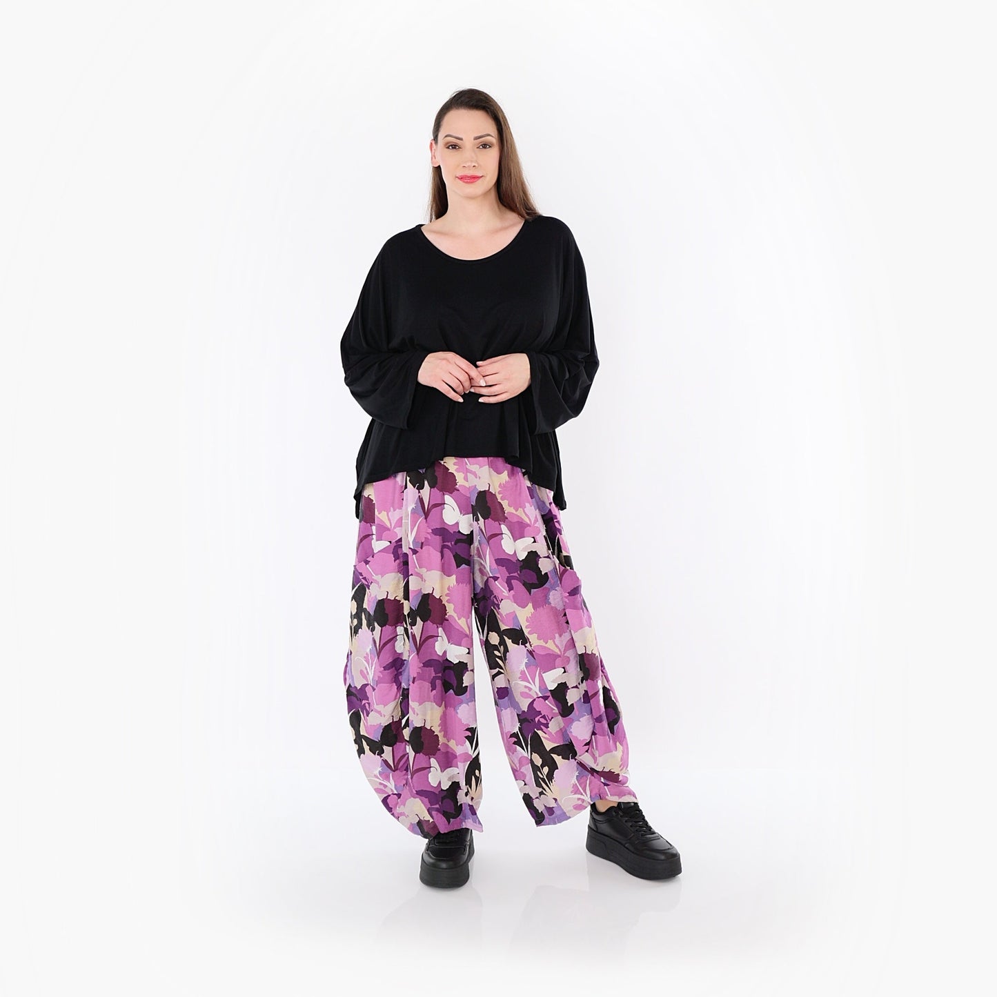 AKH Fashion 8069 Hose, Lila-Multicolor