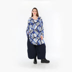 Chemise AKH Fashion 592 Big, bleu-blanc-bleu marine