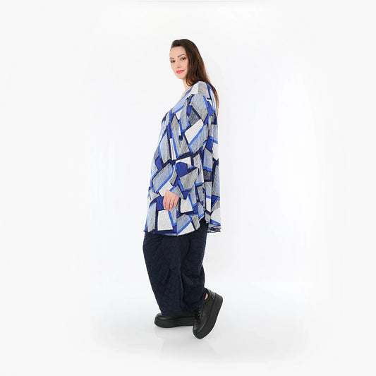 AKH Fashion 592 Big Shirt, Blau-Weiß-Marine