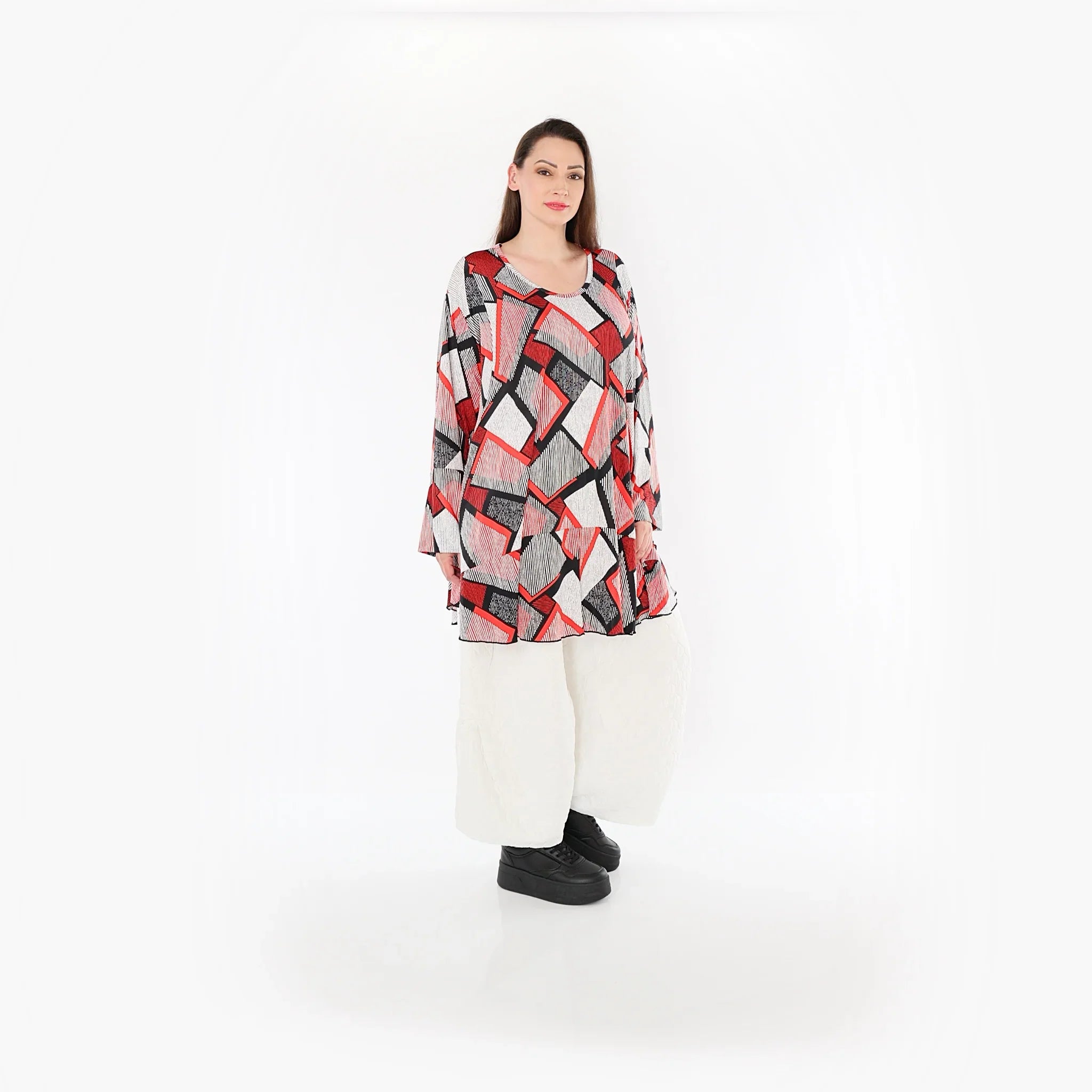 AKH Fashion Shirt 592 OhReally, Red/White/Black