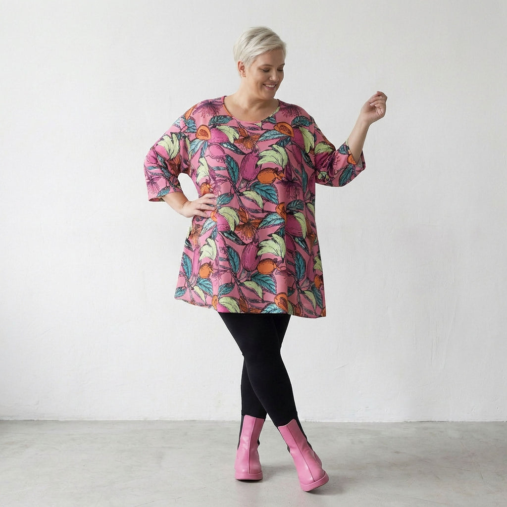 AKH Fashion 593 Big Shirt, pink-multi