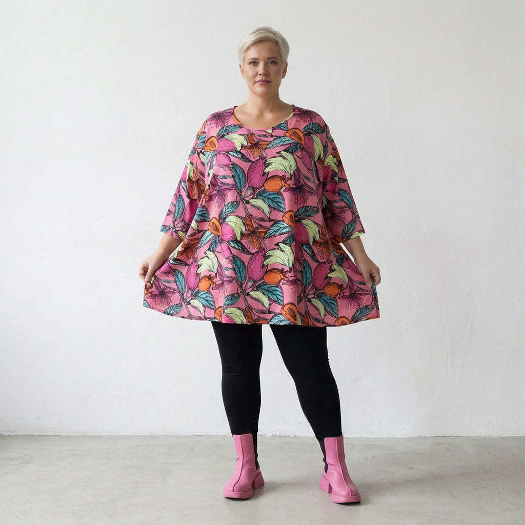 AKH Fashion 593 Big Shirt, pink-multi