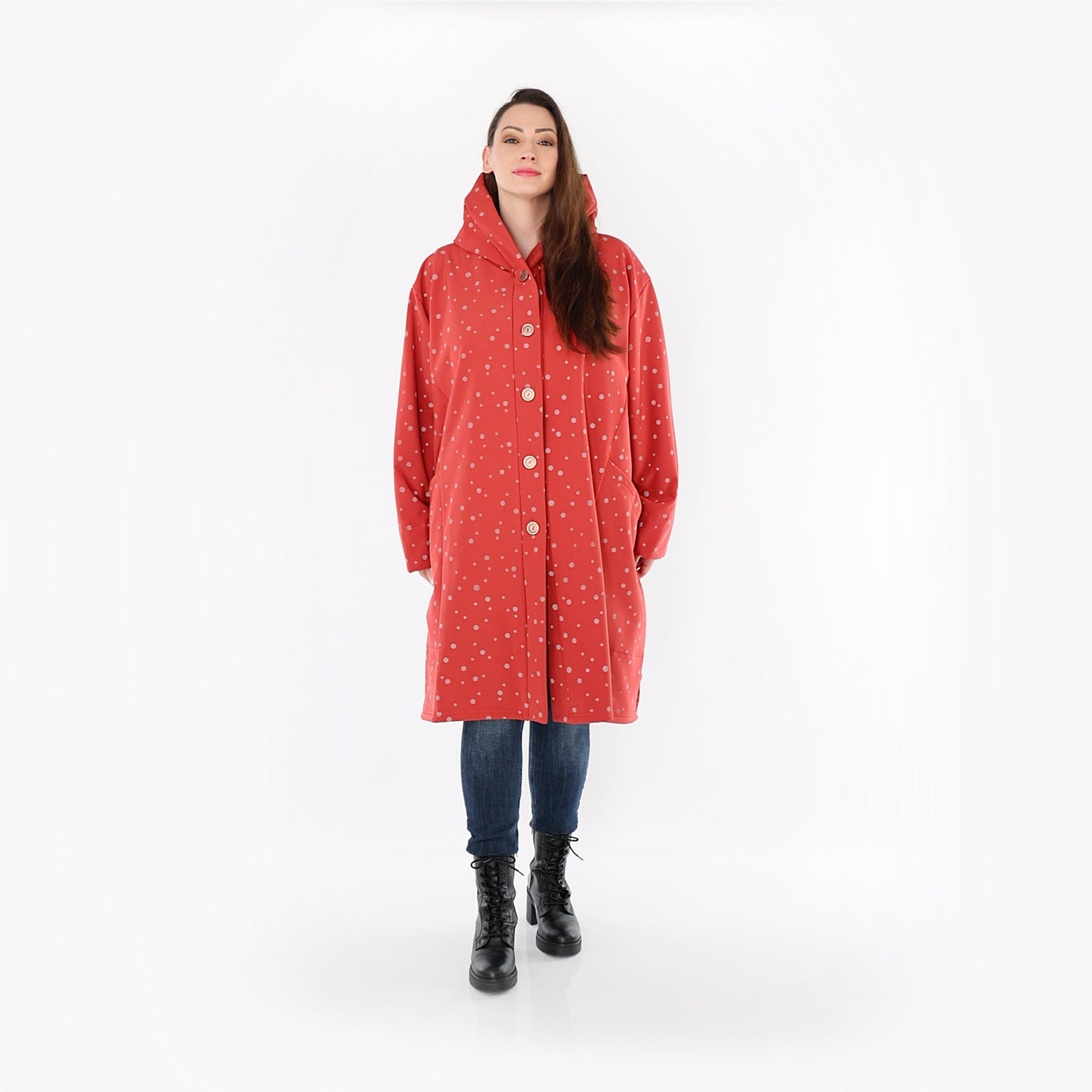 AKH Fashion 6660 Jacke, Rot-Grau