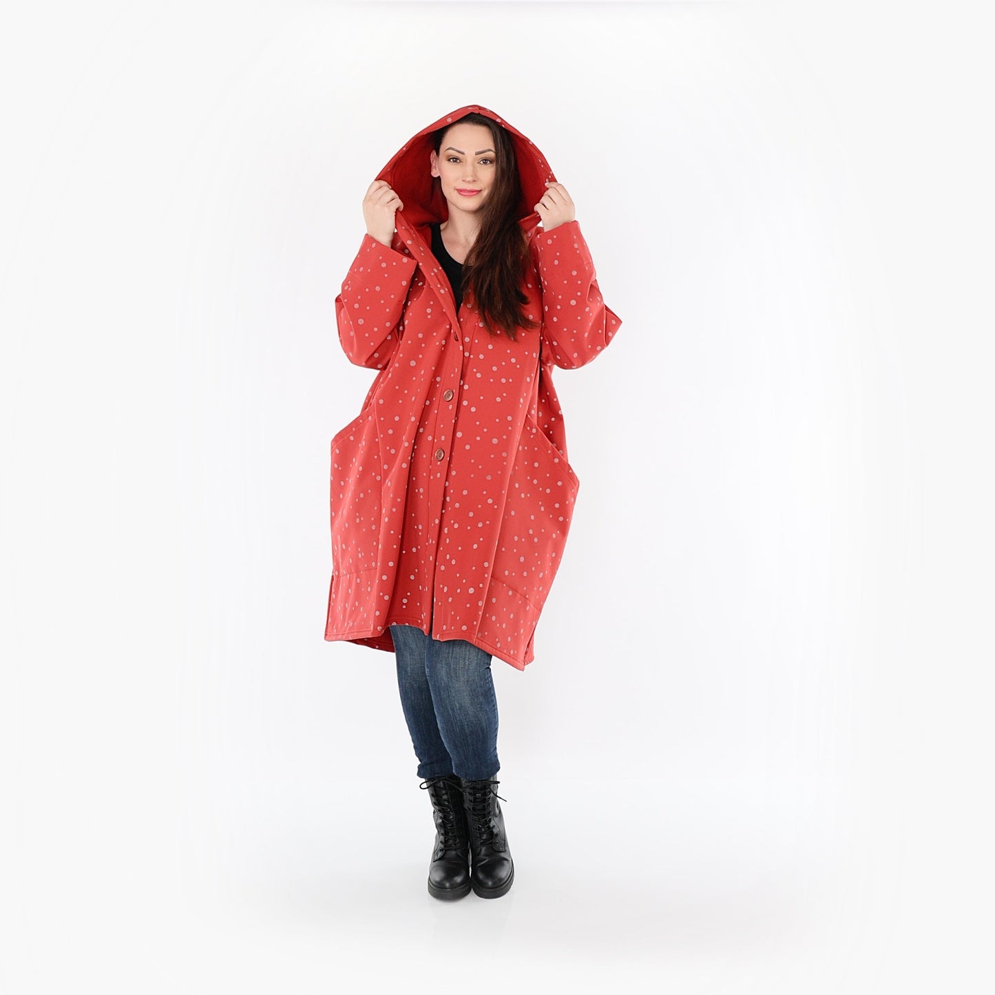 AKH Fashion 6660 Jacke, Rot-Grau