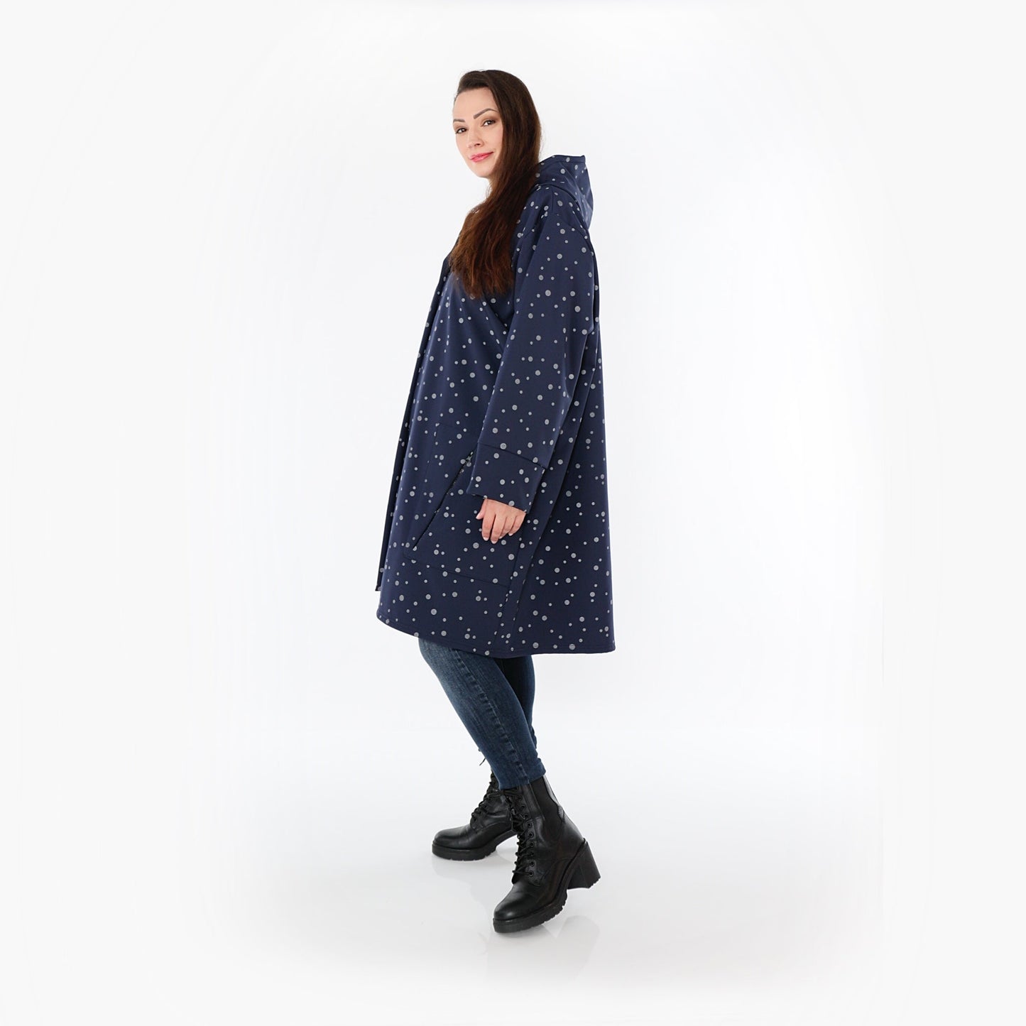 AKH Fashion 7035 Mantel, Marine-Grau