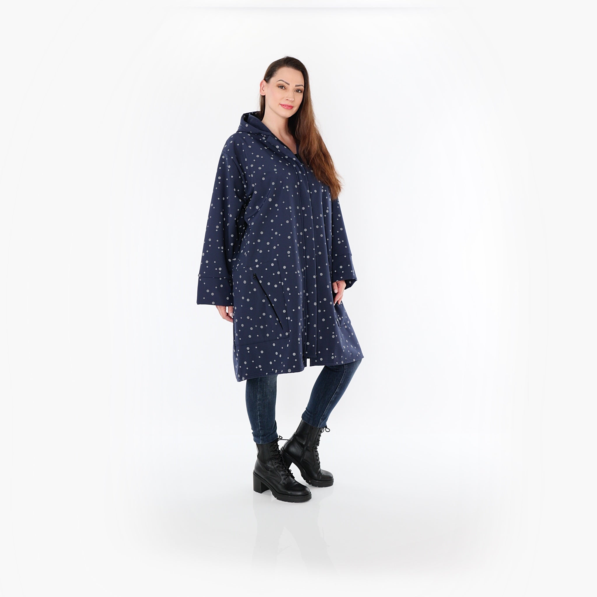 AKH Fashion 7035 Mantel, Marine-Grau
