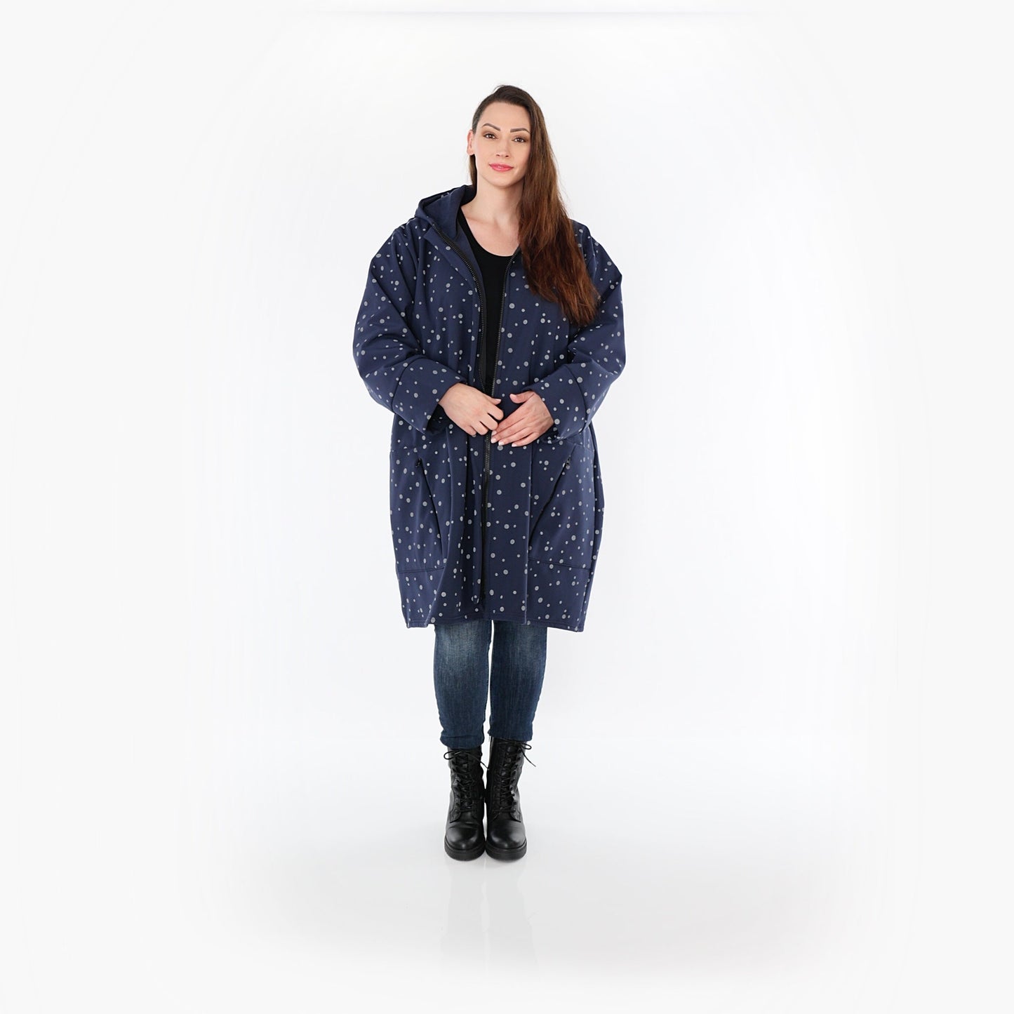 AKH Fashion 7035 Mantel, Marine-Grau