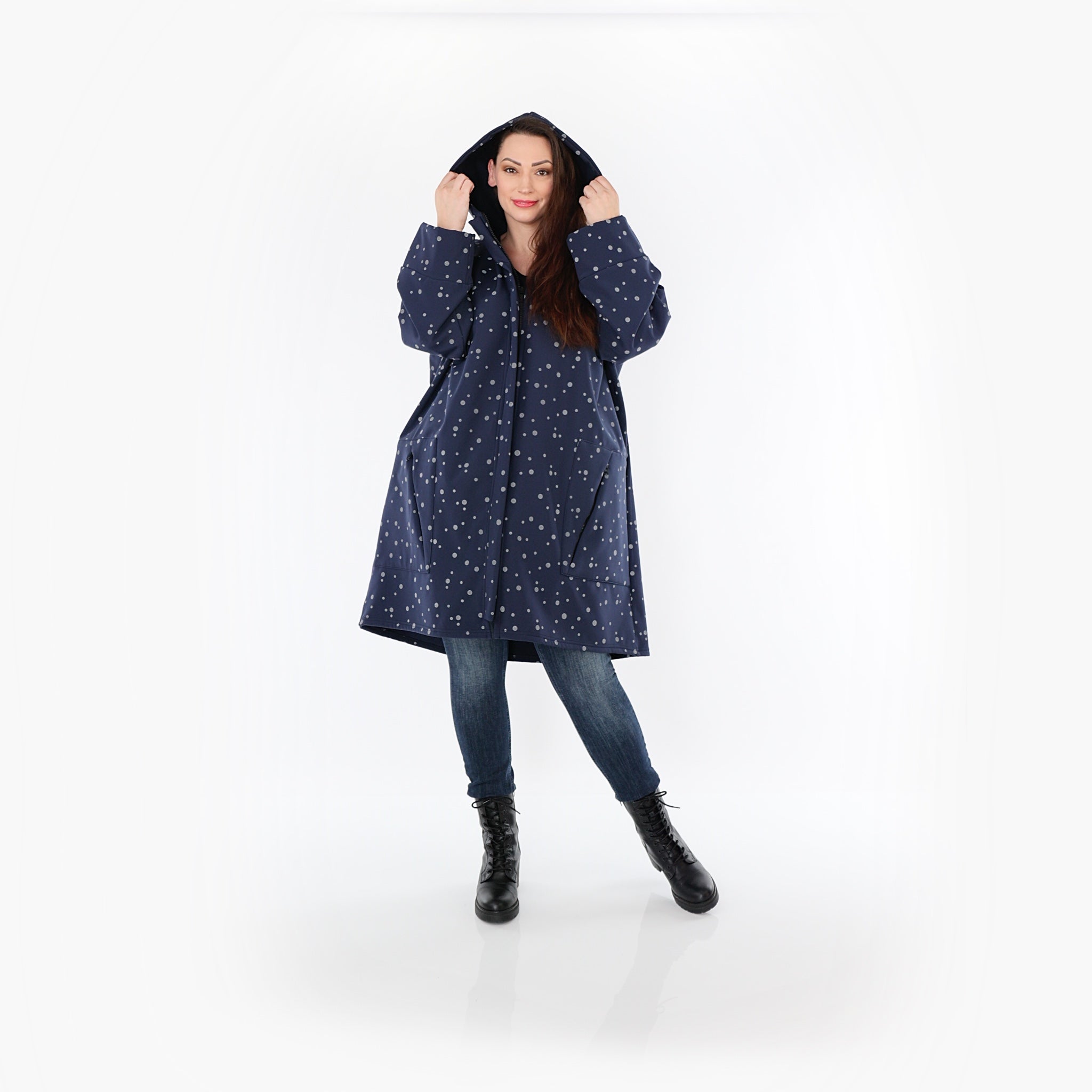 AKH Fashion 7035 Mantel, Marine-Grau