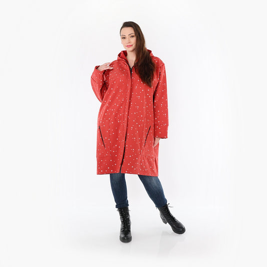 AKH Fashion 7035 Mantel, Rot-Grau