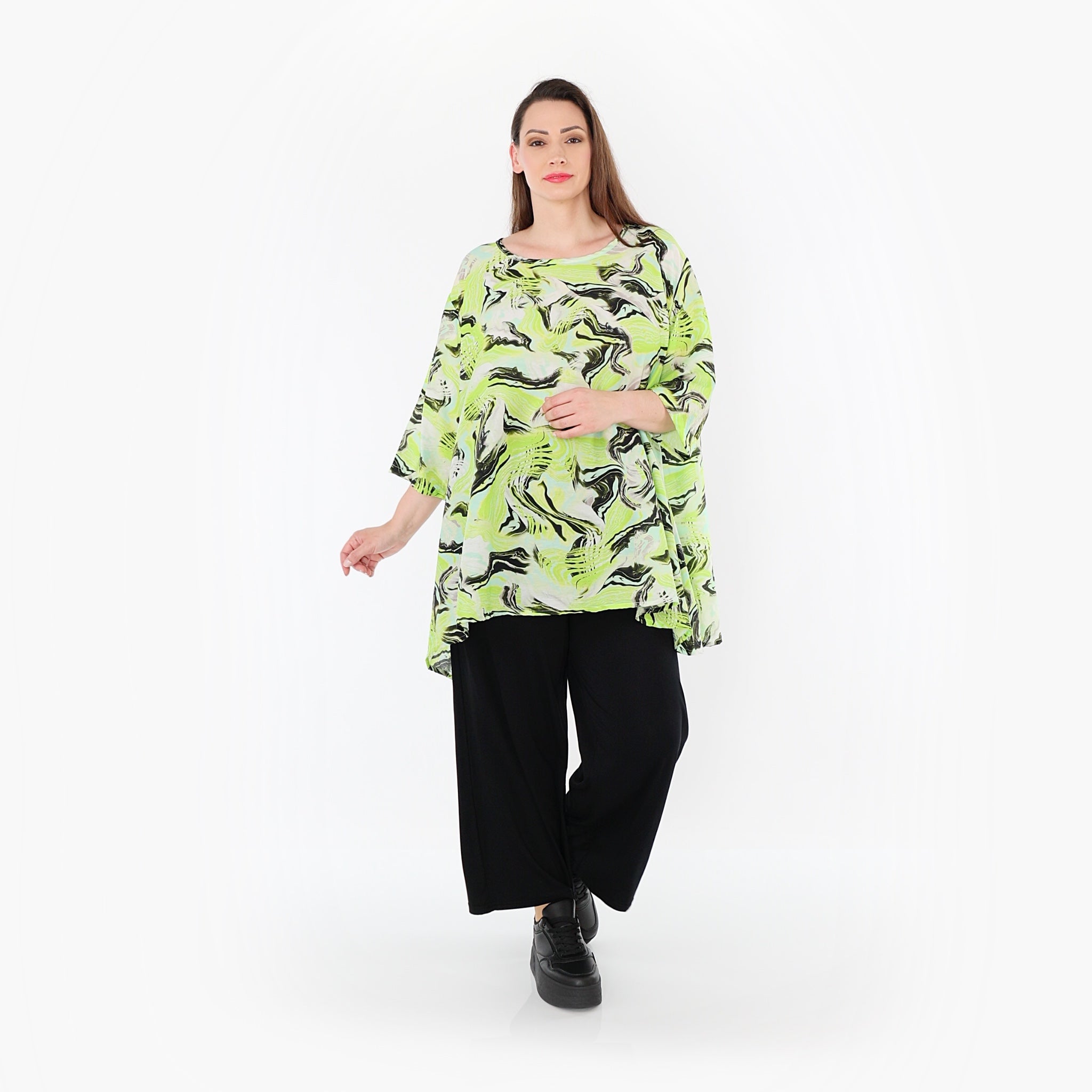 AKH Fashion · Shirt · Marry · 593 · Grün/Türkis/Schwarz